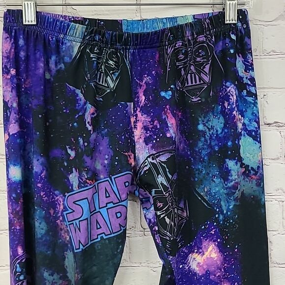 Hot Topic Galaxy Star Wars Darth Vader Leggings Colorful Stretchy Pull-On Pants - Picture 7 of 8